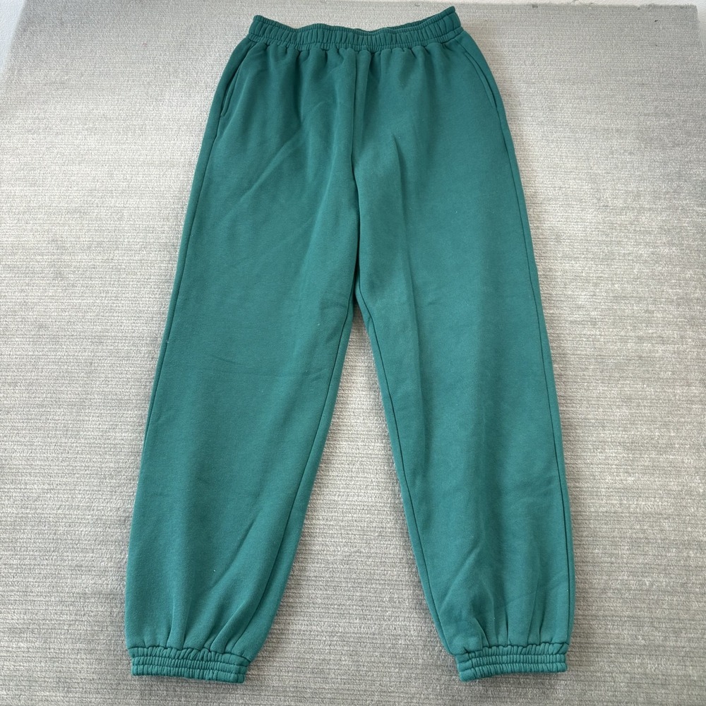 Yellow The Label Sweatpants Womens XL Teal Green Casual Stretch Lounge